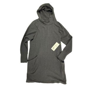 NEW Aventura Everleigh Long Sleeve Hooded Dress Medium Gray - NO DRAWSTRING
